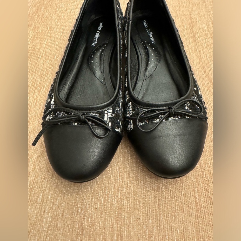 Like new! soho collective Fiona Tweed Ballerina Flats, sz 38 - Picture 6 of 11